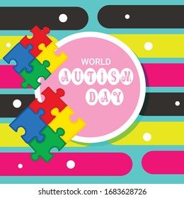Vector illustration of a Background for World Autism Awareness Day.