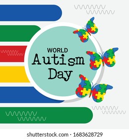 Vector illustration of a Background for World Autism Awareness Day.