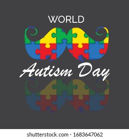 Vector illustration of a Background for World Autism Awareness Day.