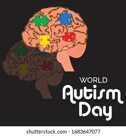 Vector illustration of a Background for World Autism Awareness Day.