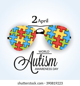 Vector illustration of a background for World Autism Day.