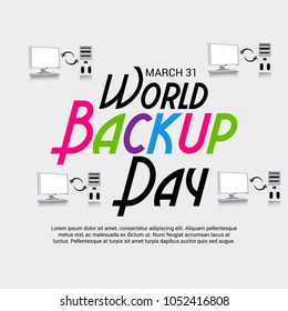 Vector illustration of a Background for World Backup Day.