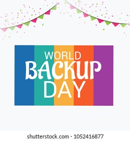Vector illustration of a Background for World Backup Day.