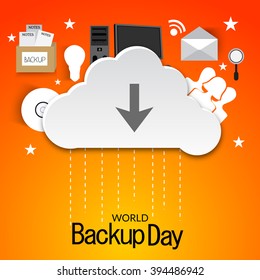 Vector illustration of a background for World Backup day.