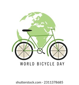 Vector illustration of a Background for World Bicycle Day.
