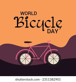 Vector illustration of a Background for World Bicycle Day.