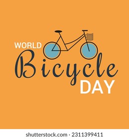 Vector illustration of a Background for World Bicycle Day.