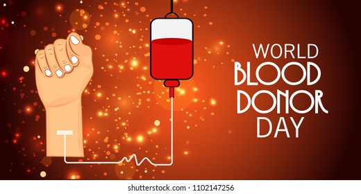 Vector illustration of a Background for World Blood Donor Day.
