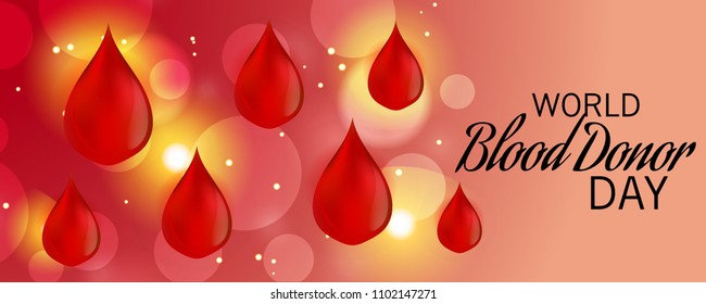 Vector illustration of a Background for World Blood Donor Day.