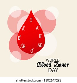 Vector illustration of a Background for World Blood Donor Day.