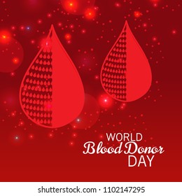 Vector illustration of a Background for World Blood Donor Day.