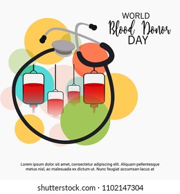 Vector illustration of a Background for World Blood Donor Day.