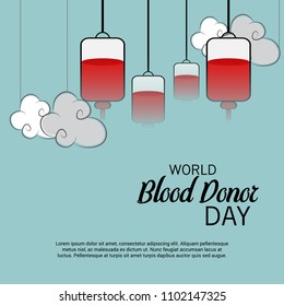 Vector illustration of a Background for World Blood Donor Day.