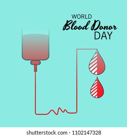 Vector illustration of a Background for World Blood Donor Day.