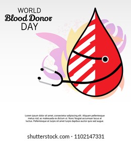 Vector illustration of a Background for World Blood Donor Day.