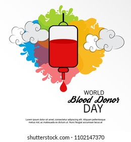 Vector illustration of a Background for World Blood Donor Day.