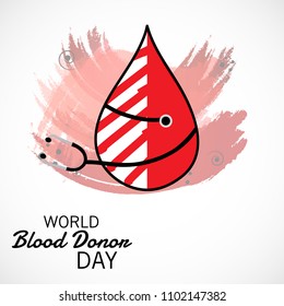 Vector illustration of a Background for World Blood Donor Day.
