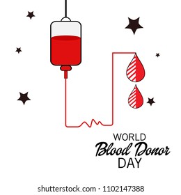 Vector illustration of a Background for World Blood Donor Day.
