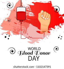 Vector illustration of a Background for World Blood Donor Day.