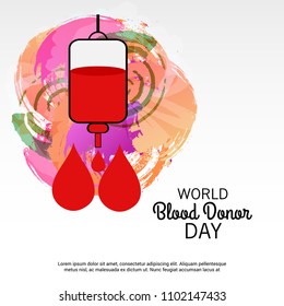 Vector illustration of a Background for World Blood Donor Day.