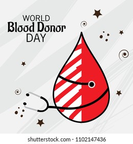 Vector illustration of a Background for World Blood Donor Day.