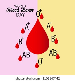 Vector illustration of a Background for World Blood Donor Day.