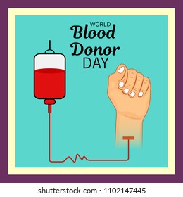 Vector illustration of a Background for World Blood Donor Day.