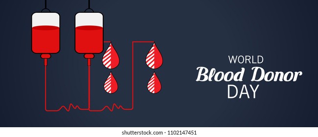 Vector illustration of a Background for World Blood Donor Day.