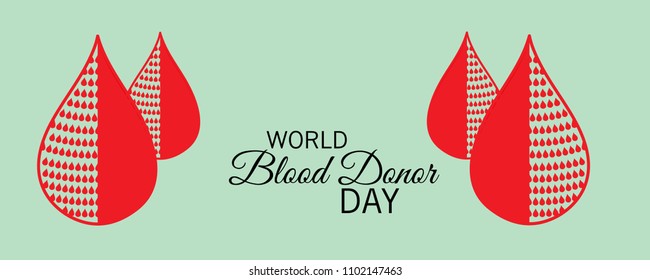 Vector illustration of a Background for World Blood Donor Day.