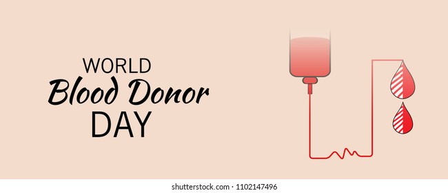 Vector illustration of a Background for World Blood Donor Day.