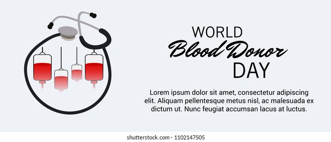 Vector illustration of a Background for World Blood Donor Day.