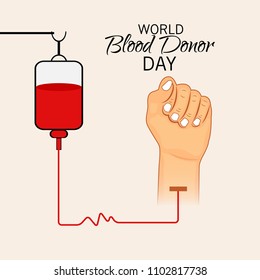 Vector illustration of a Background for World Blood Donor Day.