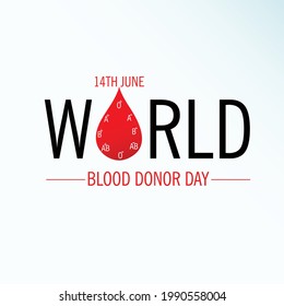 Ilustración vectorial de un Antecedentes del Día Mundial del Donante de Sangre.