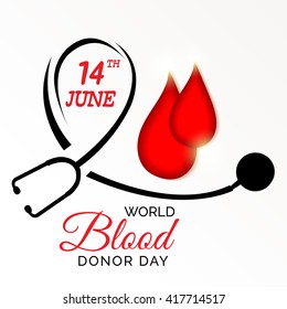 Vector illustration of a background for World blood donor day.