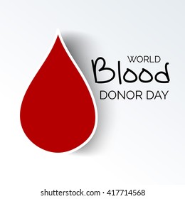 Vector illustration of a background for World blood donor day.