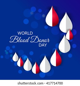 Vector illustration of a background for World blood donor day.