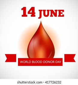 Vector illustration of a background for World blood donor day.