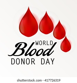 Vector illustration of a background for World blood donor day.