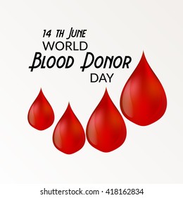 Vector illustration of a background for World Blood Donor Day.