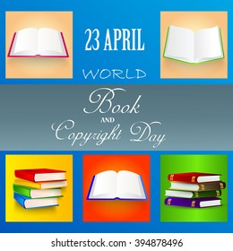 Vector illustration of a background for World Book and Copyright Day.