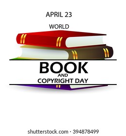 Vector illustration of a background for World Book and Copyright Day.