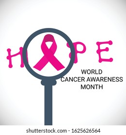 Vector illustration of a background for World Cancer Day.