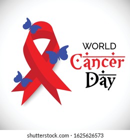 Vector illustration of a background for World Cancer Day.