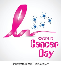 Vector illustration of a background for World Cancer Day.