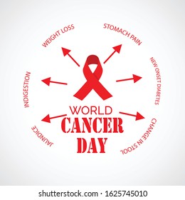 Vector illustration of a background for World Cancer Day.