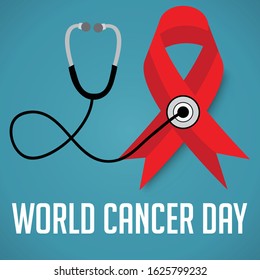 Vector illustration of a background for World Cancer Day.