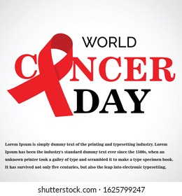 Vector illustration of a background for World Cancer Day.
