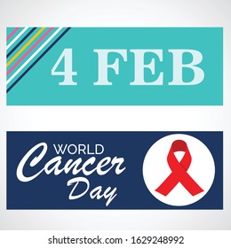 Vector illustration of a background for World Cancer Day.