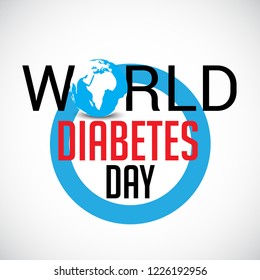 Vector illustration of a Background for World Diabetes Day Awareness.