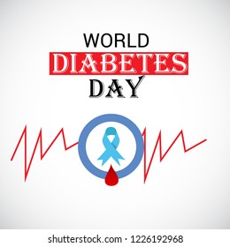 Vector illustration of a Background for World Diabetes Day Awareness.